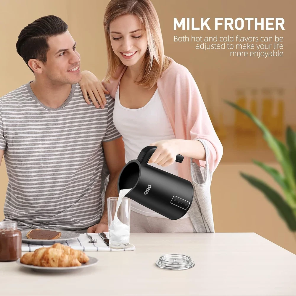 Milk Frother, 4-in-1 Multifunction Electric Milk Steamer, Automatic Hot & Milk Frother, 4-in-1 Multifunction Electric Milk Steamer, Automatic Hot &