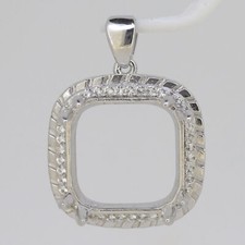 Sterling Silver Semi Mount Pendant Setting Cu...