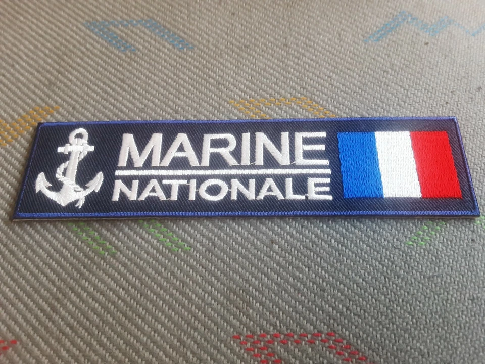 patch thermocollant brodé marine nationale L 12 cm H 3cm .... - Photo 1/1