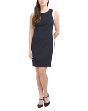 NEW TOMMY HILFIGER NAVY BLUE WHITE CAREER SHEATH COLORBLOCK DRESS SIZE 14 $109
