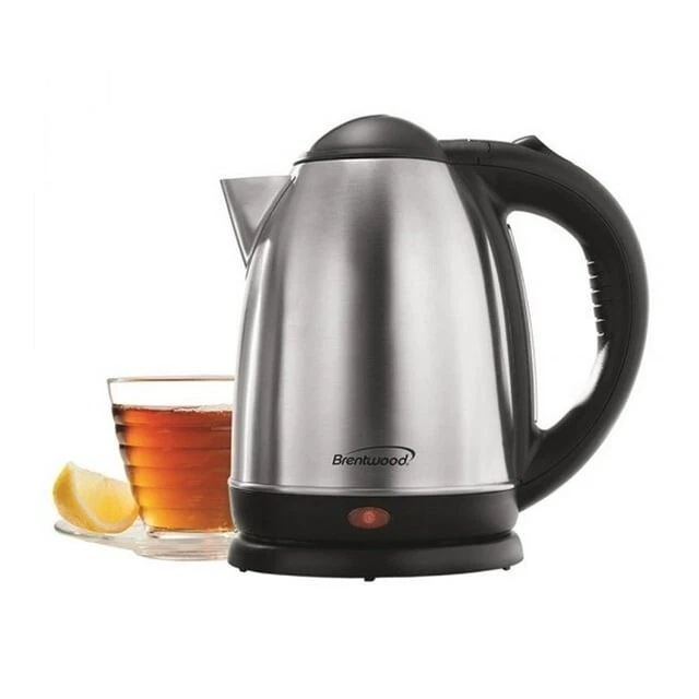 Brentwood 1.7 L Stainless Steel Electric Cordless Tea Kettle 1000W - Silver - Image 3 of 4