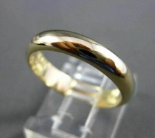 14KT YELLOW GOLD CLASSIC WEDDING ANNIVERSARY BAND RING 4mm BEAUTIFUL  23595