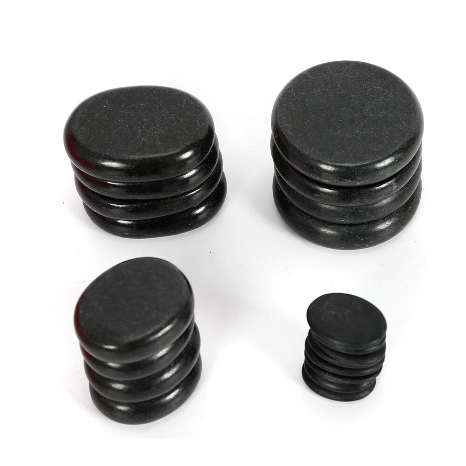 Kit de calentador de masaje y caja de calefacción de piedras de basalto de roca spa caliente 16/20/28 piezas EE. UU. Foto 3 de 4