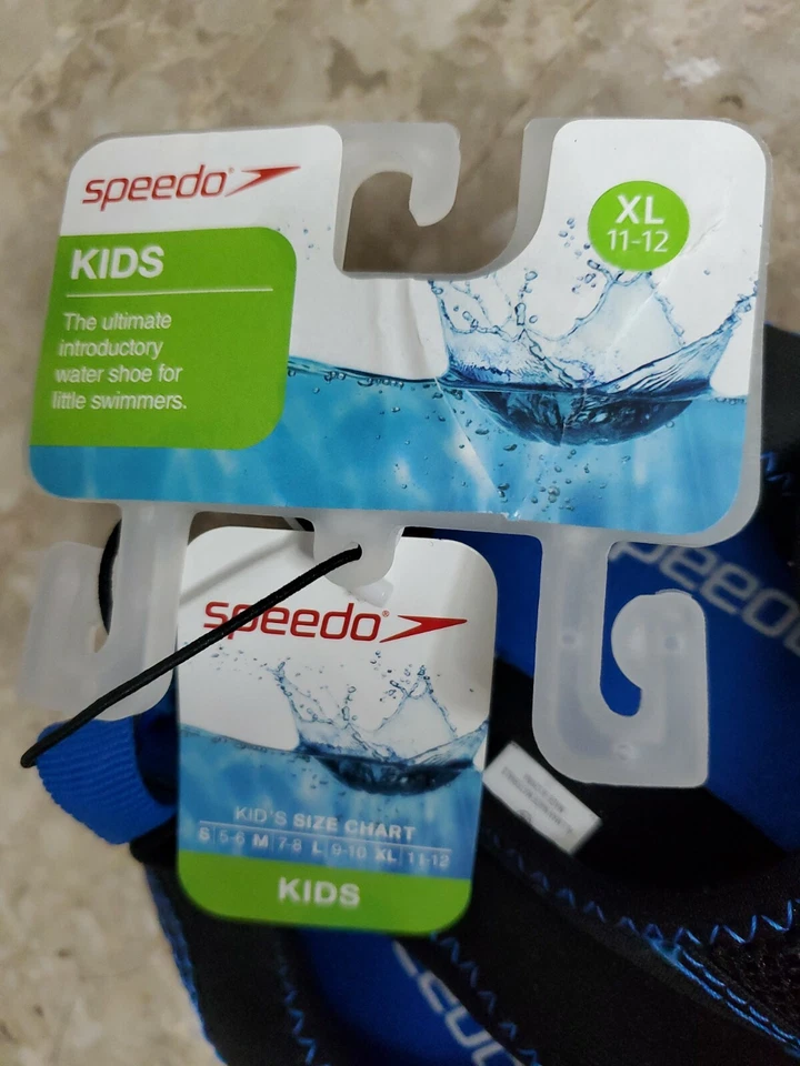 Speedo Negro Azul Agua Zapatos Niños XtraLarge 11/12 Nuevos con Etiquetas  Foto 2 de 3