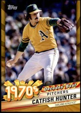 Catfish Hunter 2020 Topps Decades Best 5x7 Gold #DB-35 9/10 Athletics