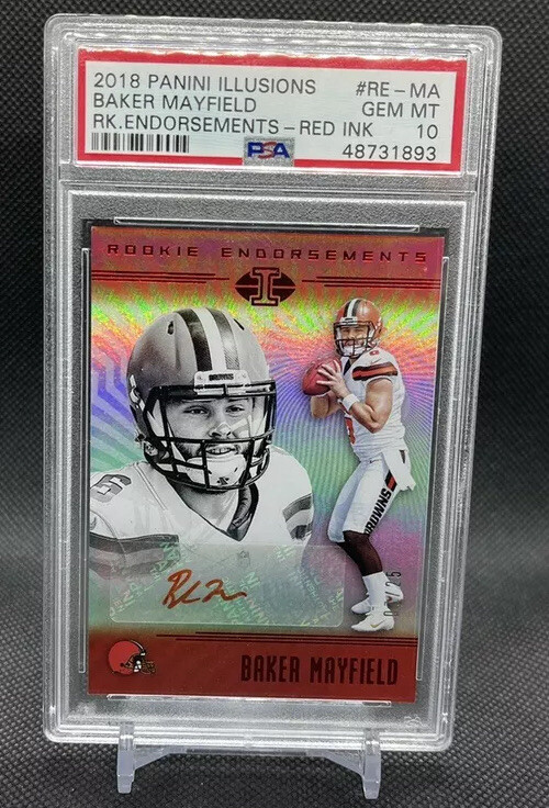 Baker Mayfield Panini Illusions Rookie Endorsements #REMA Red Ink