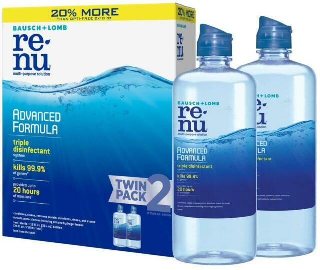 Bausch & Lomb renu Contact Advanced Multipurpose Solution, 2 x 12 Oz