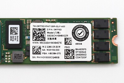 Dell SSDSCKKB480GZR 480GB 6Gb/s M.2 2280 TLC SATA SSD Dell P/N