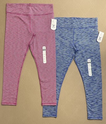 Xersion 2 Pack Teen Girls Leggings Plus Size XL 18.5 Fleece Lined Quick-Dri New