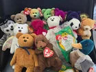 🧸 Vintage Beanie Babies Lot of 14 + 2 Bonus Teenie Beanies – Stored Since 2000