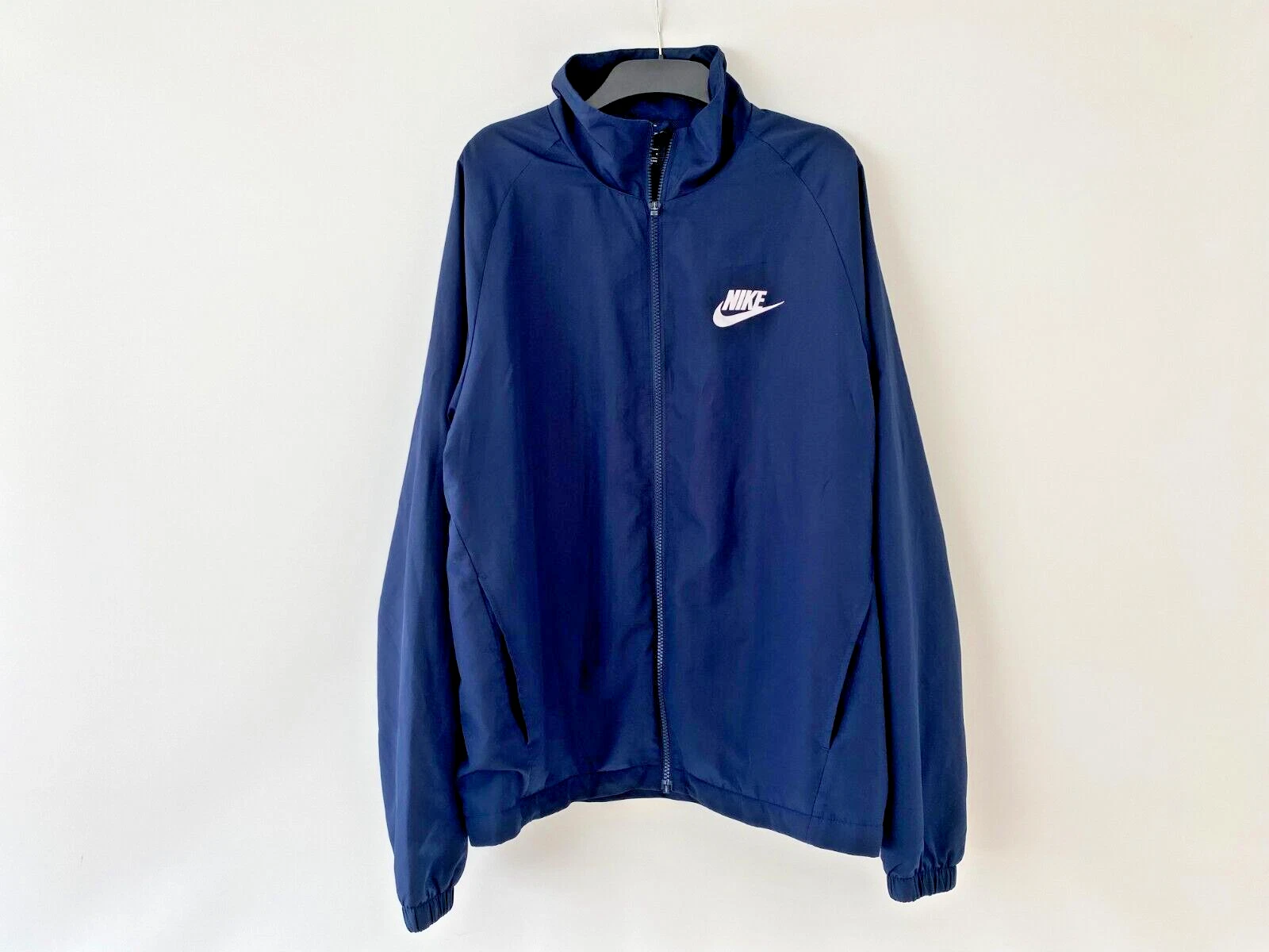 Mens Nike Windbreaker Lightweight Full Zip Jacket Navy Size Large