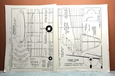 DOUGLAS DB-7 BALSA FREE FLIGHT MODEL AIRPLANE PLANS 23" WINGSPAN