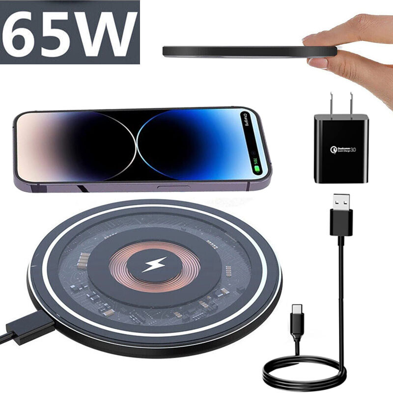 For Samsung S24 S23 S22 S20 Z Fold4 65W Wireless Fast Charger Charging Pad Dock
