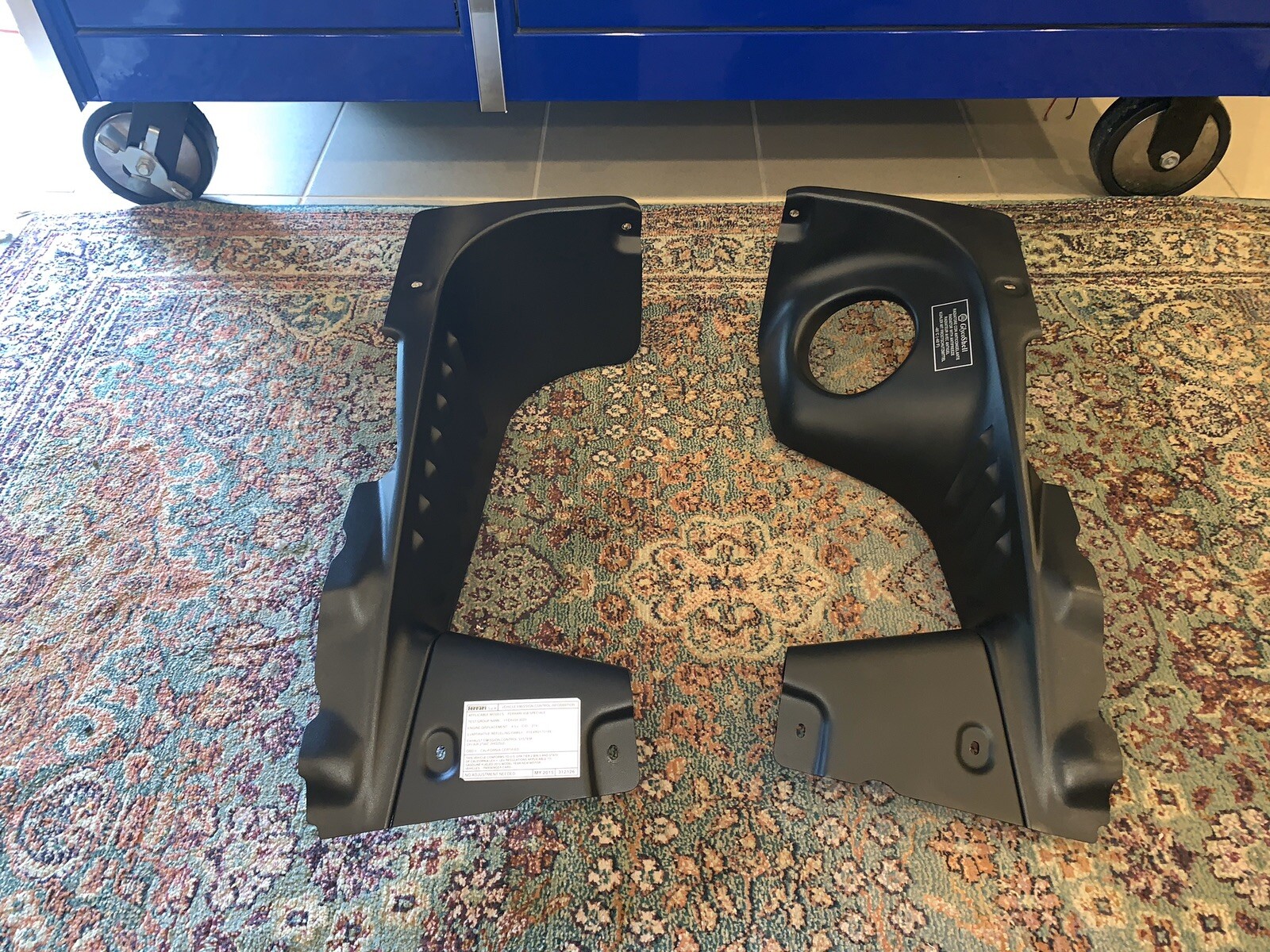 Ferrari 458, LH & RH Lateral Cosmetic Shield. P/N 82904800 & 82904900