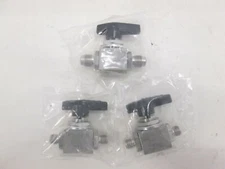 Fujikin, Steel Ball Valve, Catalog NO. 100409, New, Lot of 3