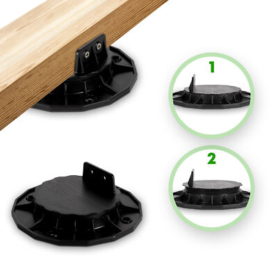Stelzlager höhenverstellbar 18-32 mm Terrasse HOLZ WPC ALU 65 Stück