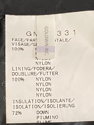 Goldwin Puffer Down Sweater,Jacket, Design In Japan, Pockets ,Black ,Mens - Picture 7 of 15