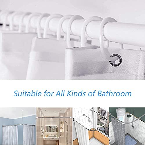 Extra Wide Shower Curtain 108''W x 72''L Clawfoot Tub Wrap Around