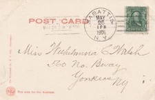 New York Sabattis 1906 doane 2/4  1897-1968  PC  Overstruck.