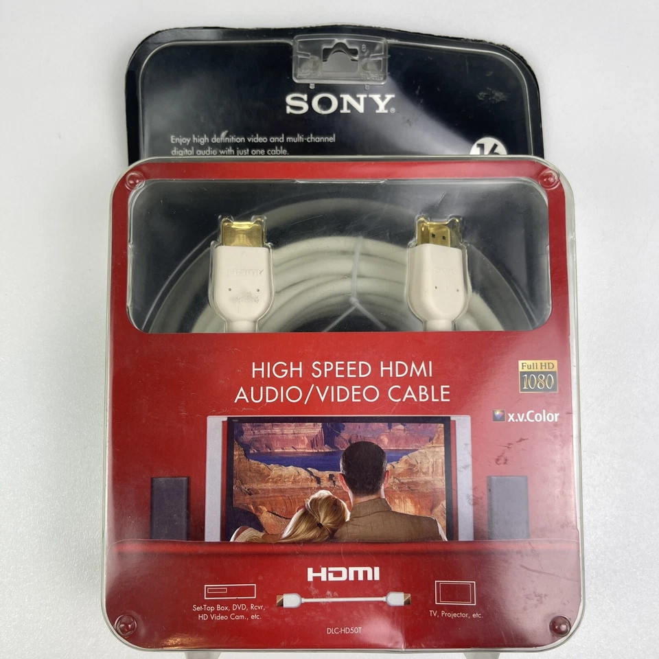 Sony High Speed HDMI Audio Video Cable Vertical Connector 16ft DLC HD24T Play PS - Image 3 of 4