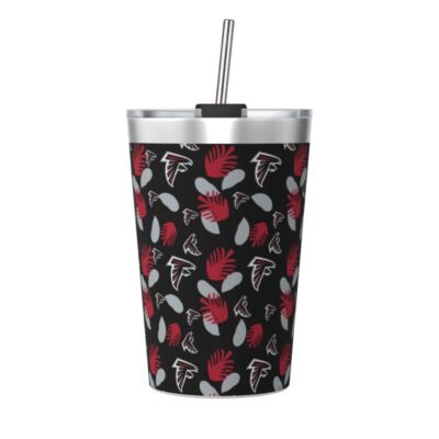 Atlanta Falcons 12OZ Thermos with Conical Straw Stainless Steel Travel Cup