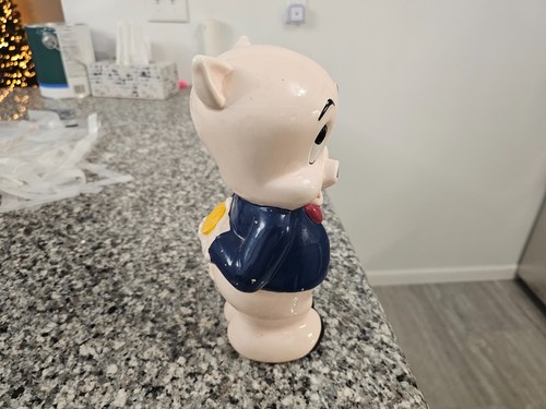 Vintage 1994 Rare Porky Pig Ceramic Coin Bank Warner Brothers Looney Tunes 9.5" - Picture 4 of 5
