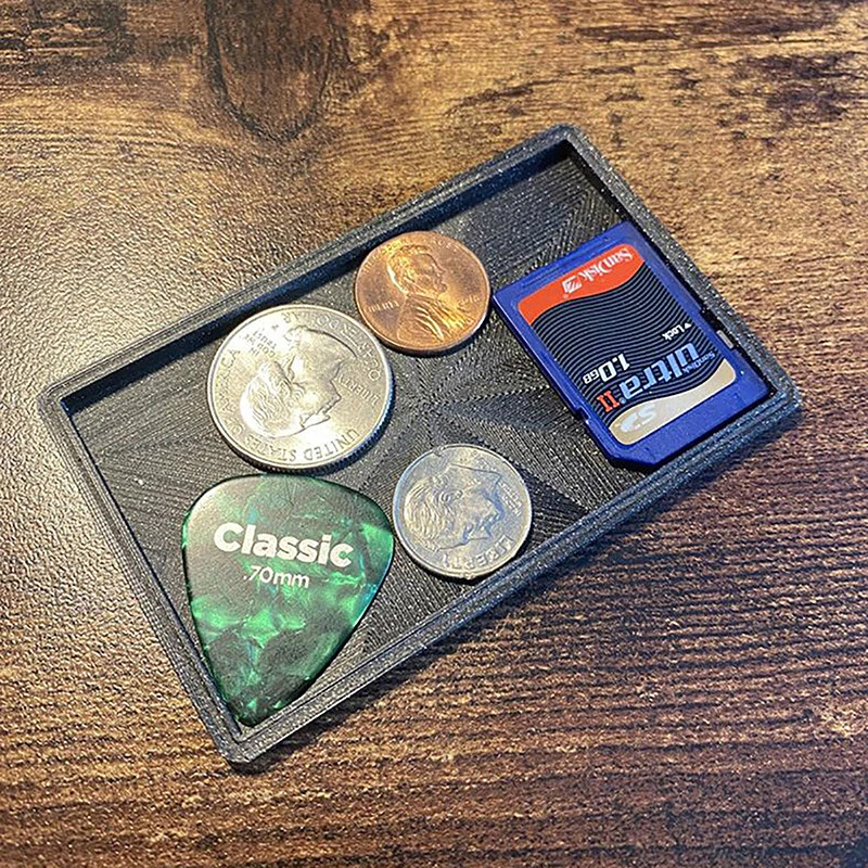 Coin Tray For Card Holde Wallet Case Purse Card Holder Key Desk Tray Alum Met CB