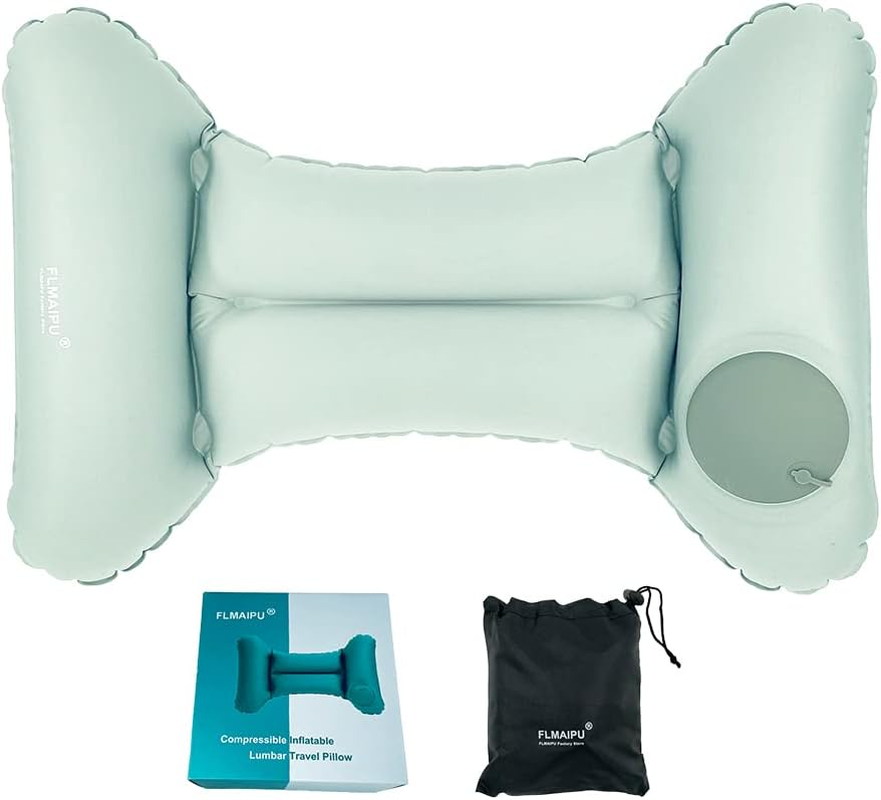 Inflatable Travel Nursing Waist Pillow, Blow up Lumbar Body Back Support Pillow-image