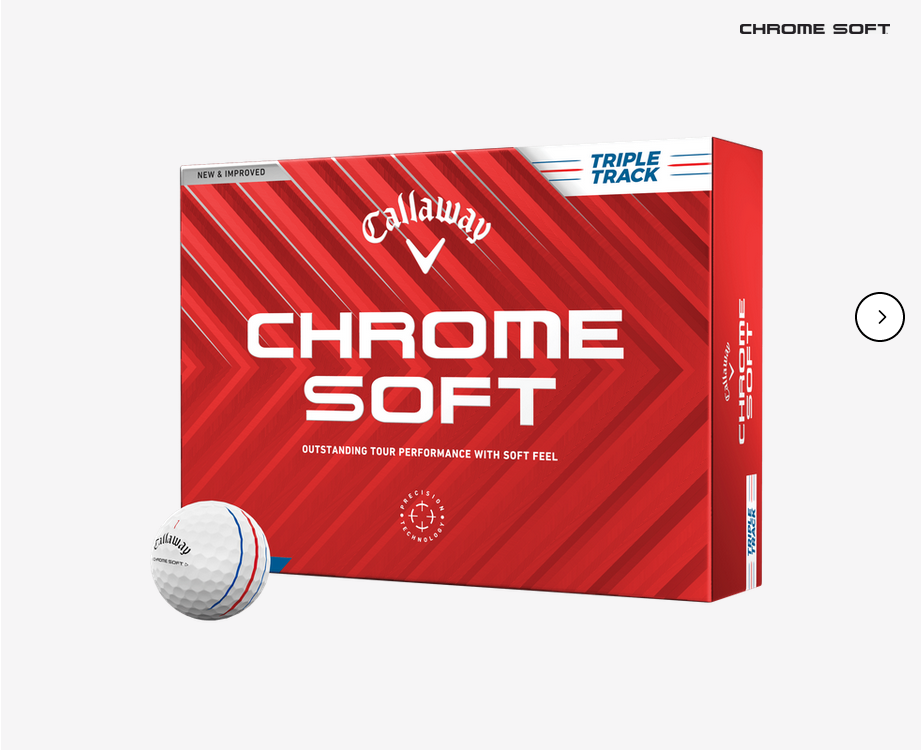 New Callaway Chrome Soft Triple Track White Golf Balls 2 Dozen (24