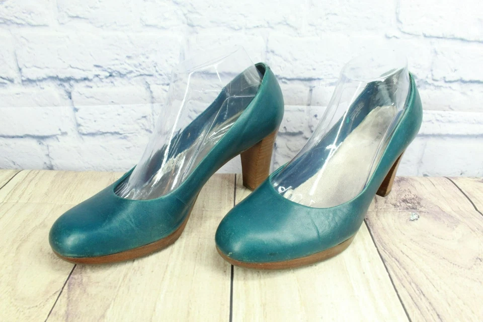 Zapatos informales sin cordones de cuero verde LL Bean para mujer talla 8,5 M Foto 2 de 4