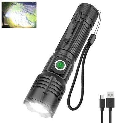 Small Powerful Flashlight Super Bright 8000 Lumens Led Flashlight Typec Recharge