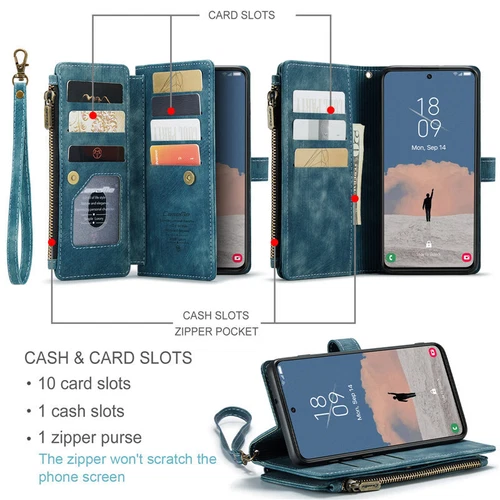 For Samsung S25 S24 S23 FE S22 S21 Detachable Magnetic Cover Leather Wallet Case - Picture 45 of 63