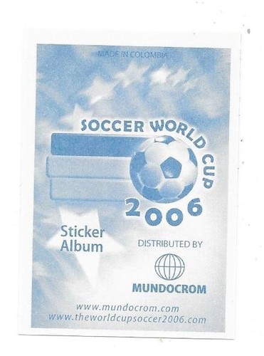 2006 Mundocrom FIFA World Cup #54 Ulises de la Cruz, Ecuador - Picture 2 of 2