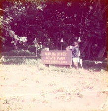 1970s Wailua River State Park Fern Grotto Entrance Sign Hawaii Vintage Photo