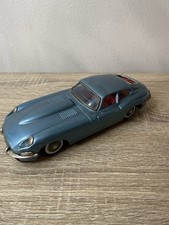 Rare Vintage Original Jaguar XKE Etype Bandai Japan Tin Friction Slate Blue XK-E