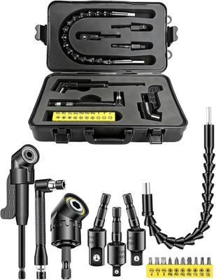 Right Angle Drill Attachment, Flexible Drill Bit Extension, 17PC Magnetic Drill 