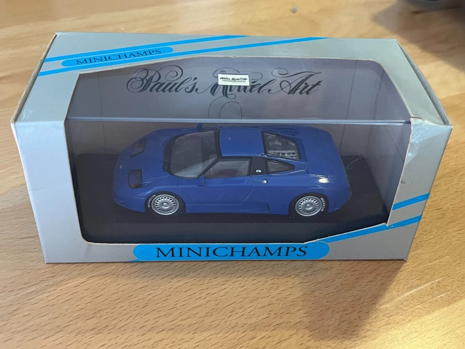 1/43 Minichamps Bugatti EB110 road car blue diecast MIB - Image 4 of 4