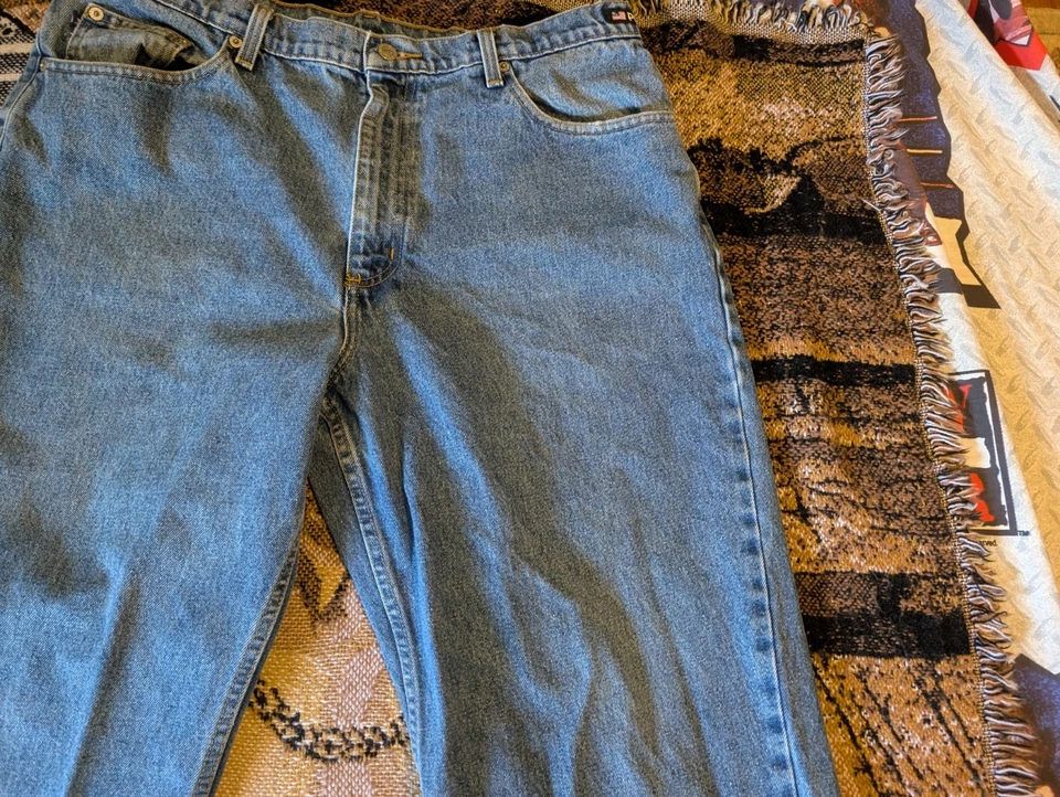Vintage Ralph Lauren RL Jeans Mens 36x30 Blue Denim Straight Leg Baggy Loose Fit - Image 4 of 4