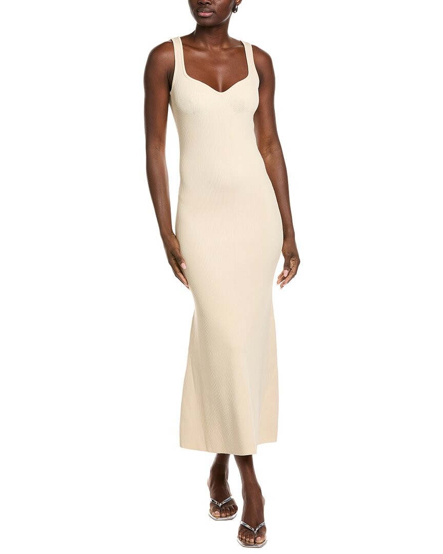 Endless Rose Sweetheart Neckline Knit Maxi Dress Women's White Xs