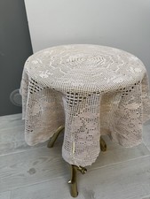 Doily Large Crochet Topper Vintage Round Tablecloth Centerpiece 34 Inch