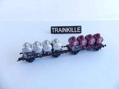 REE HO 2 WAGONS A ESSIEUX SNCF PORTE CONTAINERS J.COMTE / SCHENK - Photo 1/2