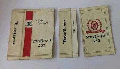 Zigarettenschachtel vorne - State Express 333 - Three Threes - 10er - Leerpackung 