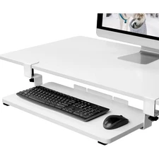 Flexispot Keyboard Tray WHITE Desk Accessory, Clamp-On Desk, 25" x 12" KT3W 
