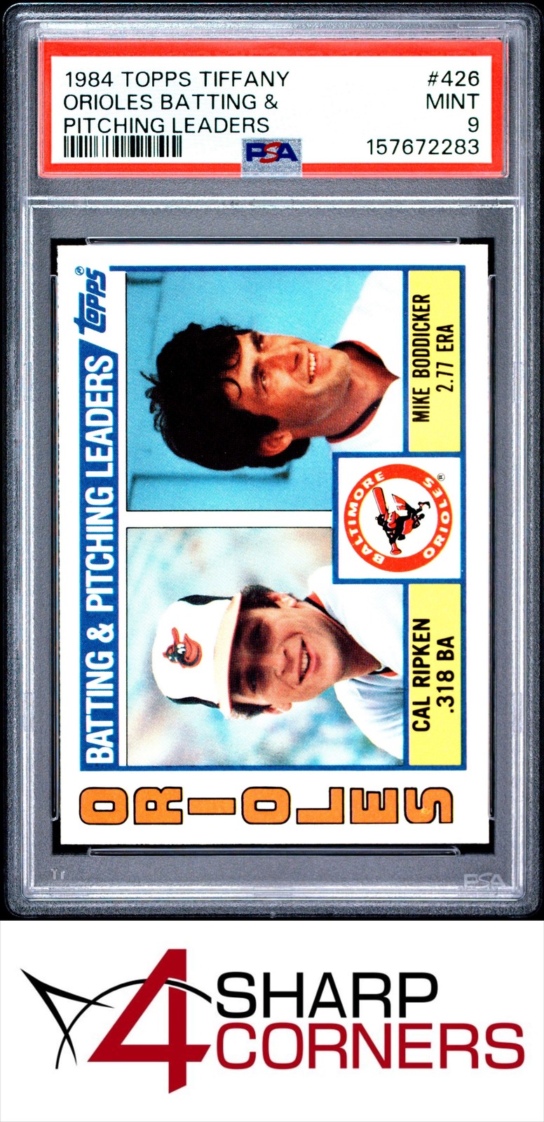 1984 TOPPS TIFFANY #426 CAL RIPKEN JR. ORIOLES HOF PSA 9 view 1