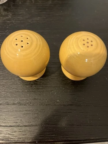 Vintage Fiestaware Yellow Salt And Pepper Shakers