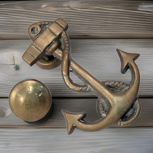 Anchor Door Knocker Nautical Brass  Architectural Hardware - Photo 9/9