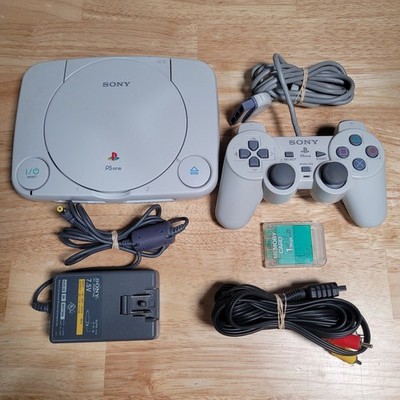 Sony PlayStation 1 PS1 Slim Console Complete with Wires - Tested