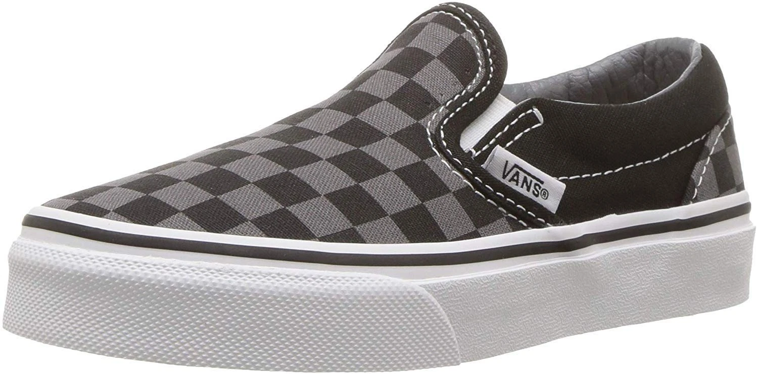Vans Youth Classic Slipon Shoes | Checkerboard Black/Pewter | Authentic New