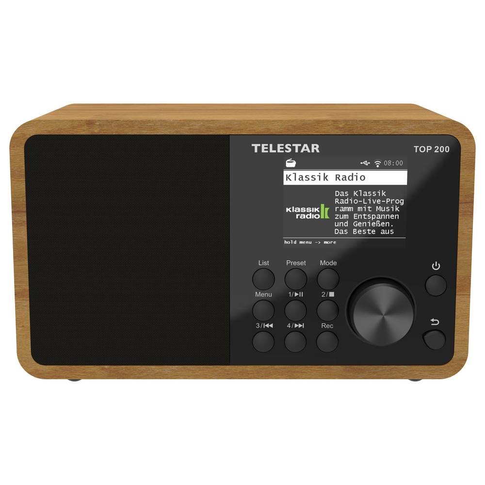Radio Internet portative Telestar TOP 200 en bois pour égayer vos matinées en musique
