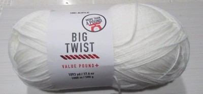 NEW Big Twist Value Pound Plus Yarn- White